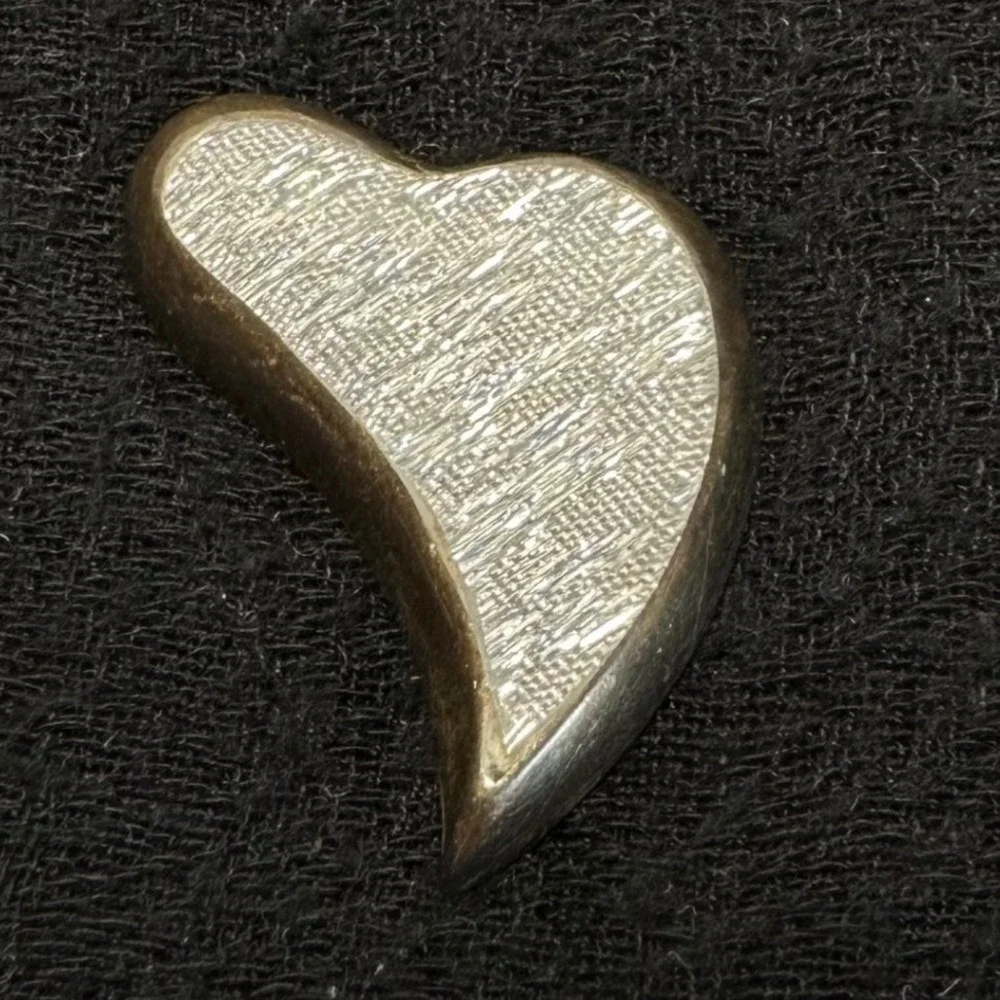 Heart‎ Brooch Component Mexican Silver Sterling Mex 9